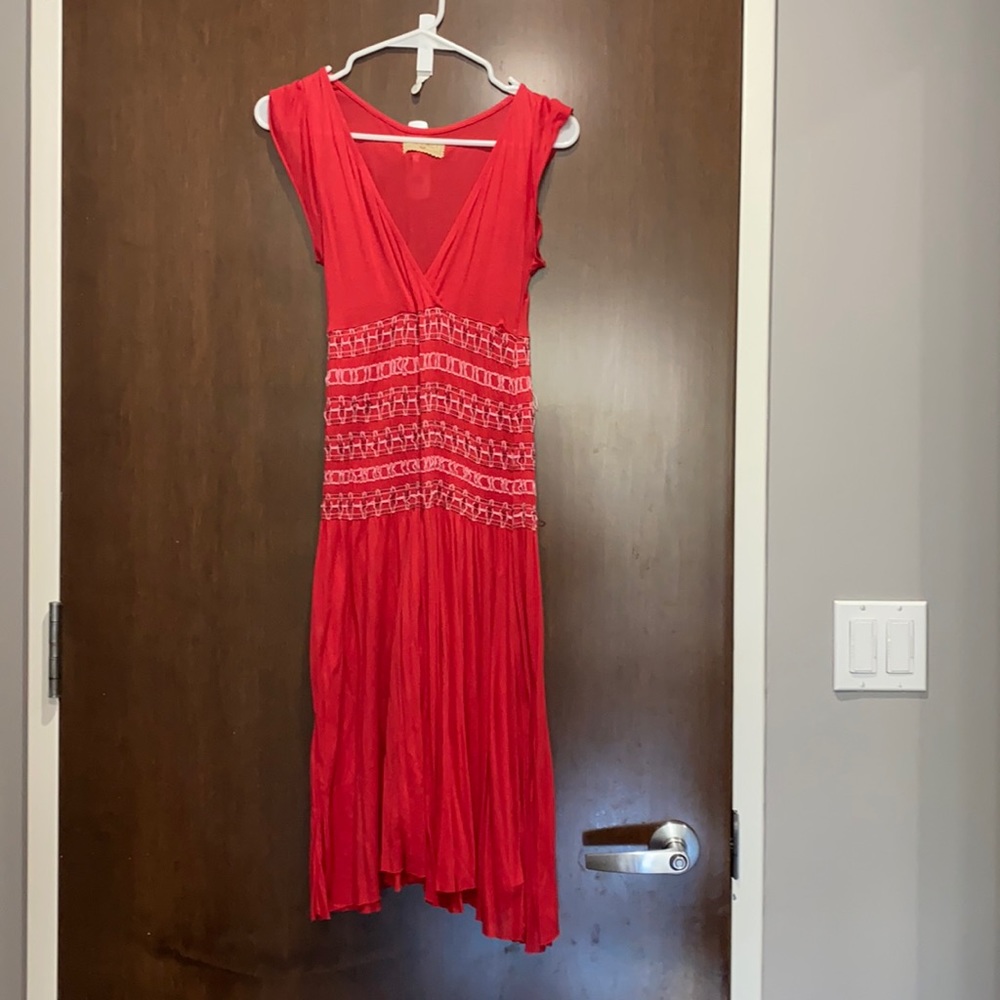 Red Sweetees maxi v-neck dress